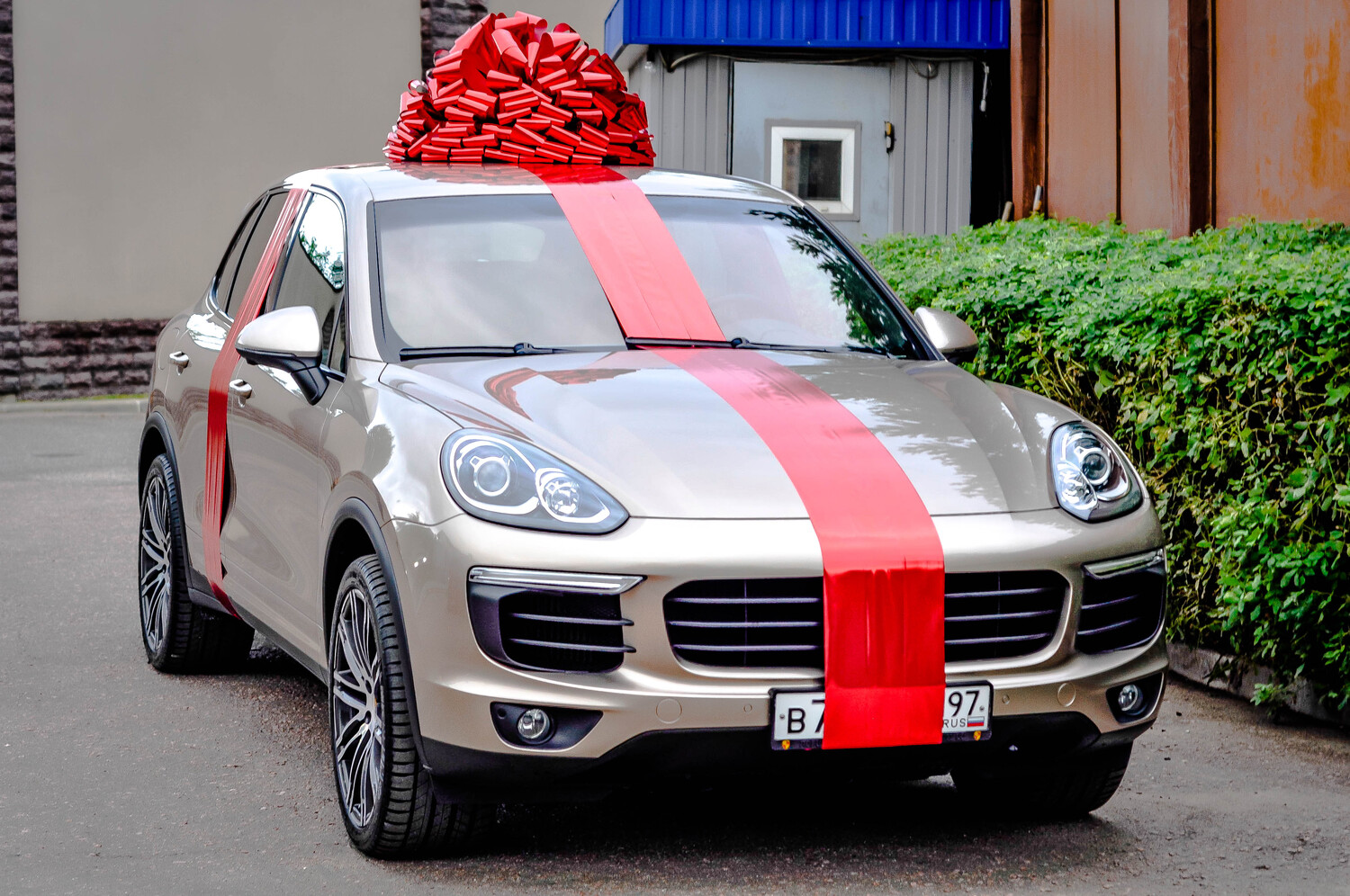 Бант на машину "Premium" 100 см с лентами 