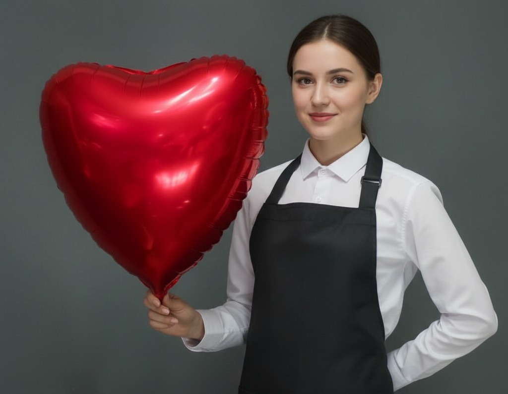 Шар сердце фольга