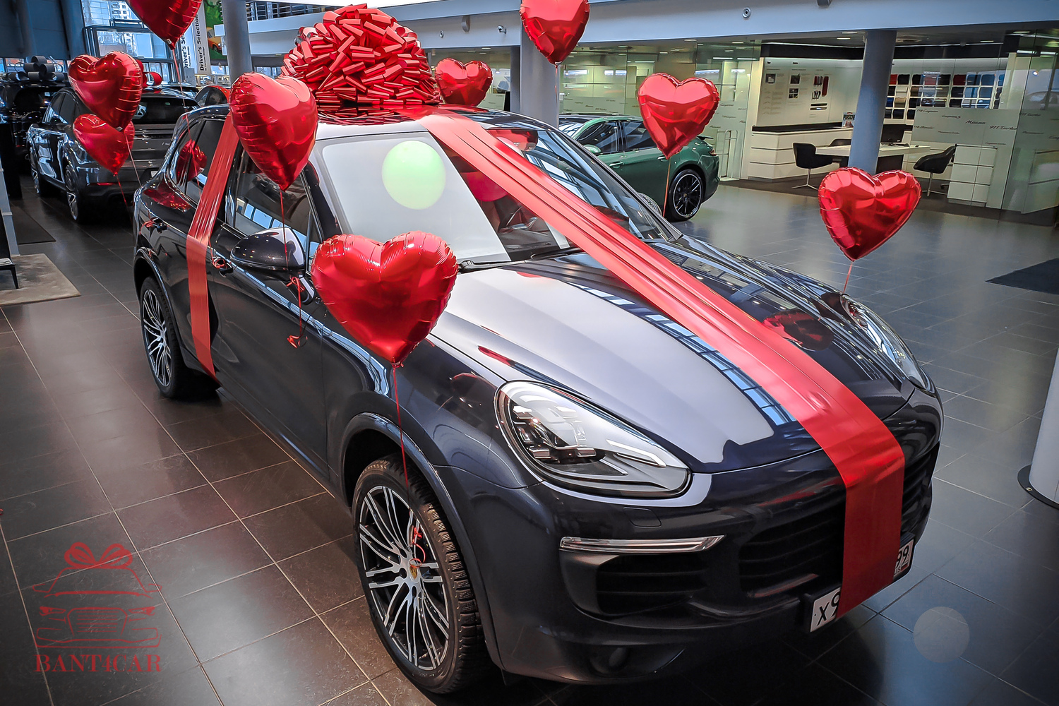 Бант на машину "Premium" с лентами 